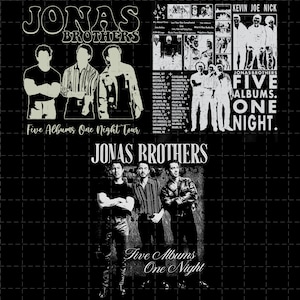 26 Archivos Vintage Jonas Brothers PNG, Jonas Five Albums One Night Tour PNG, Jonas Brothers 2023 Tour PNG imagen 2