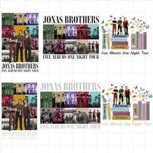 26 Archivos Vintage Jonas Brothers PNG, Jonas Five Albums One Night Tour PNG, Jonas Brothers 2023 Tour PNG imagen 4