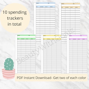 Cash tracker insert for cash stuffing-INSTANT DOWNLOAD- savings tracker