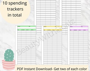 Cash tracker insert for cash stuffing-INSTANT DOWNLOAD- savings tracker