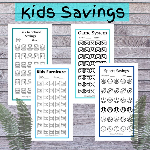 Printable Kids Saving Challenges ZIP File PDF Children | Etsy