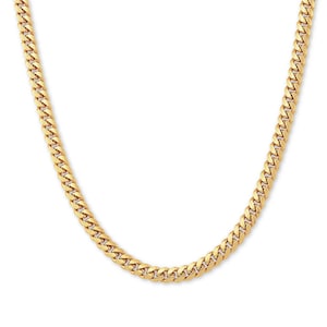 Experience elegance with 23&quot; Cuban Link Gold Necklace for Men - 18k 5mm.  The perfect gift for birthdays and special occasions.