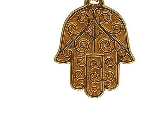 14Kイエローゴールド「神の手」ハムサチャームペンダント - Etsy 日本