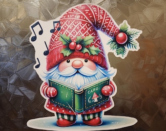 Niedliche Weihnachtswichtel Sticker – 3 Größen!  Für Laptops, Fenster und Wanddekor.