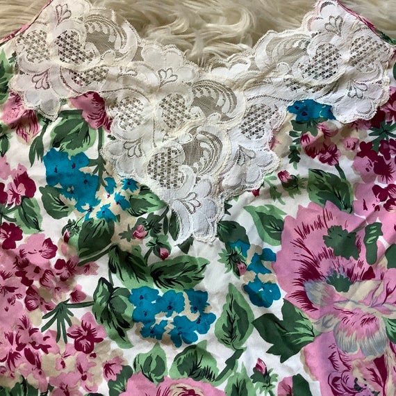 Vintage Victoria’s secret floral & lace spaghetti… - image 3