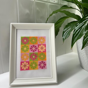 Spring Granny Squares – Digital Cross Stitch Pattern – Instant Downloadable PDF