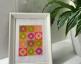 Spring Granny Squares – Digital Cross Stitch Pattern – Instant Downloadable PDF