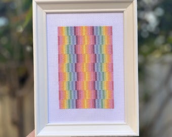 Pastel Rainbow – Digital Cross Stitch Pattern – Instant Downloadable PDF