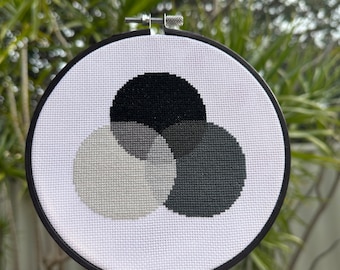 Greyscale – Graphic Design – Printable Quick Cross Stitch Pattern – Colourful X-Stitch Chart – Instant Download PDF