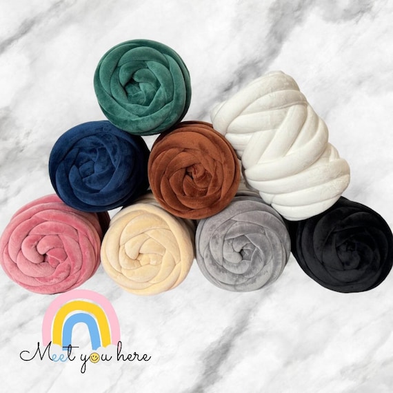 Velvet Yarn Jumbo Giant Velvety Tube Yarn Chunky Yarn for Arm Knitting Giant Stuffed Fabric Tube Pet Bed Hand Knitting 1.1lbs 500G Etsy