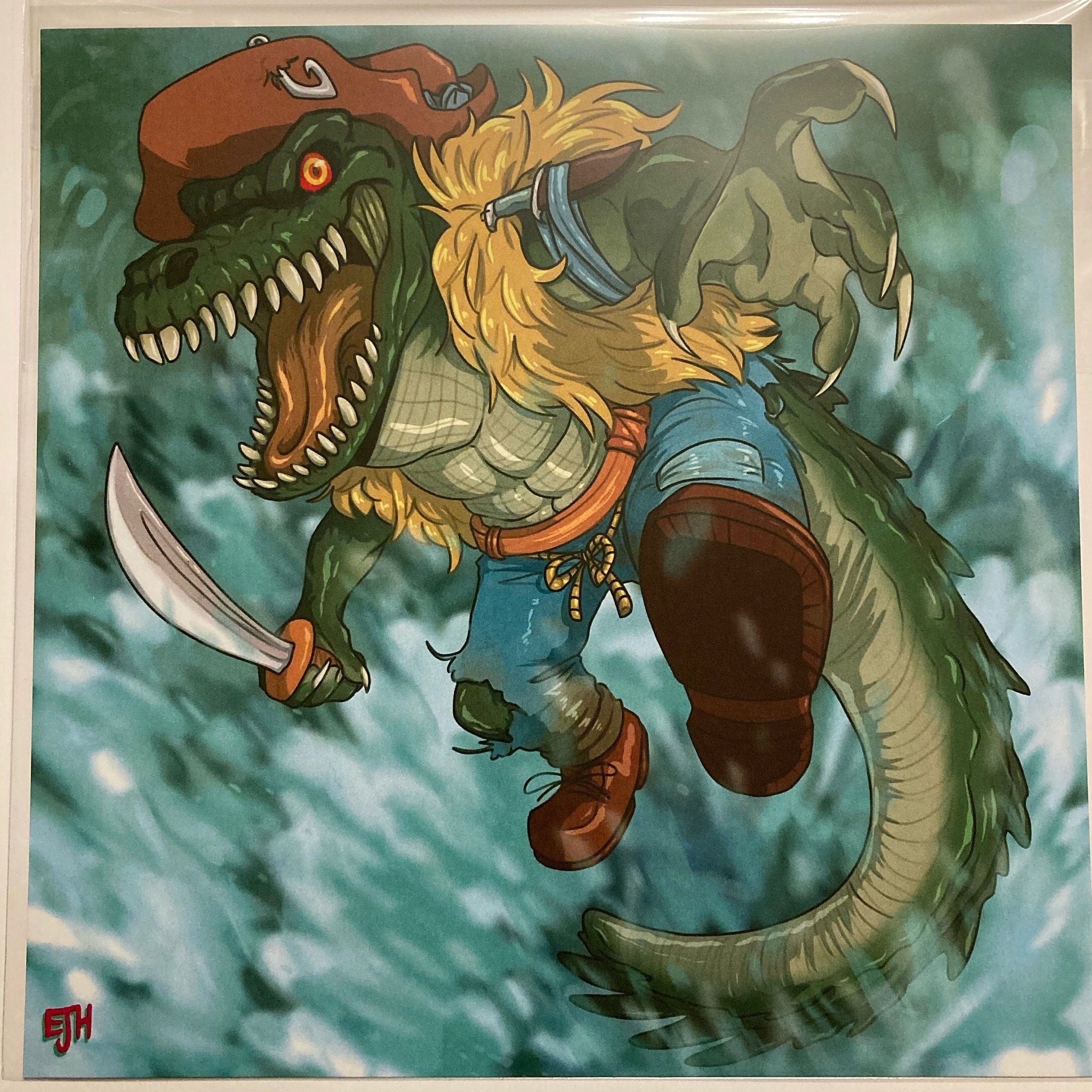 TMNT, 8x8 Print, LEATHERHEAD, Teenage Mutant Ninja Turtles