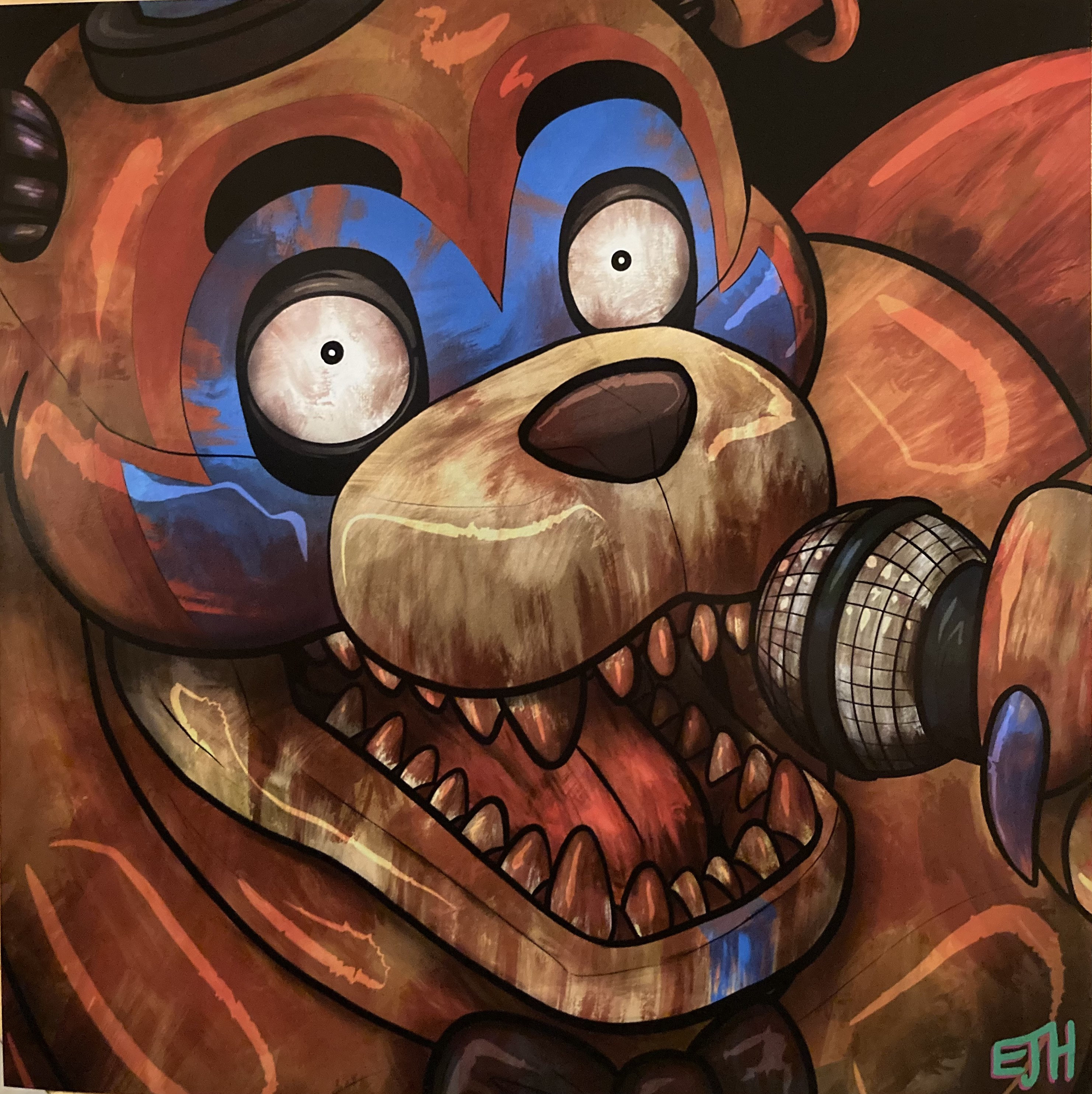FNAF, Glam Rock Freddy, 8x8 Print, Fanart Print - Etsy