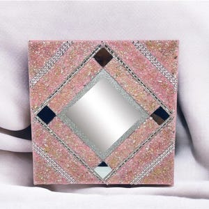 Pink Crushed Diamond Wall Decor | Bling Wall Decor | Pink Home Decor