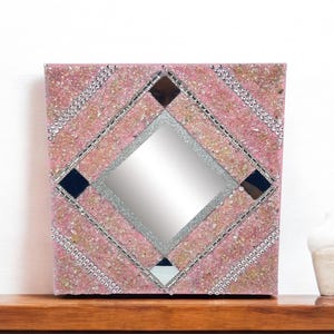 Pink Crushed Diamond Wall Decor | Bling Wall Decor | Pink Home Decor