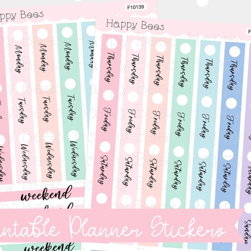 Foil Date Covers Planner Stickers Printable Planner Stickers Etsy