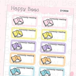 Lecture en cours de Boxes - Stickers planificateur de livres Hobonichi Cousin Books D10656