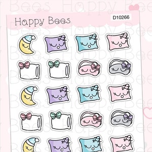Sleep Doodles - Cute Pillows Day Off Planner Stickers D10266