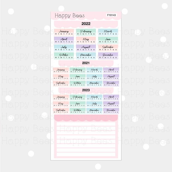 Calendrier Ffct 2023 2022 Year At A Glance Printable Functional Hobonichi Weeks | Etsy Denmark