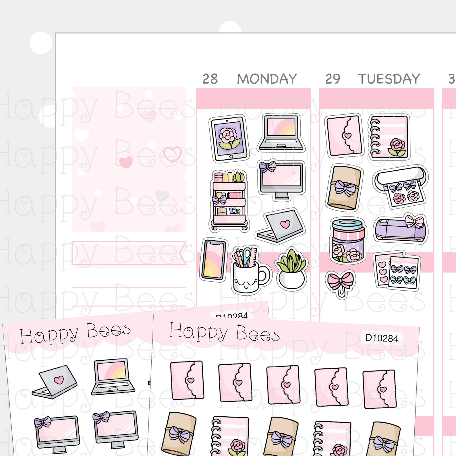 planning-doodles-printable-cute-stationery-planner-girl-etsy
