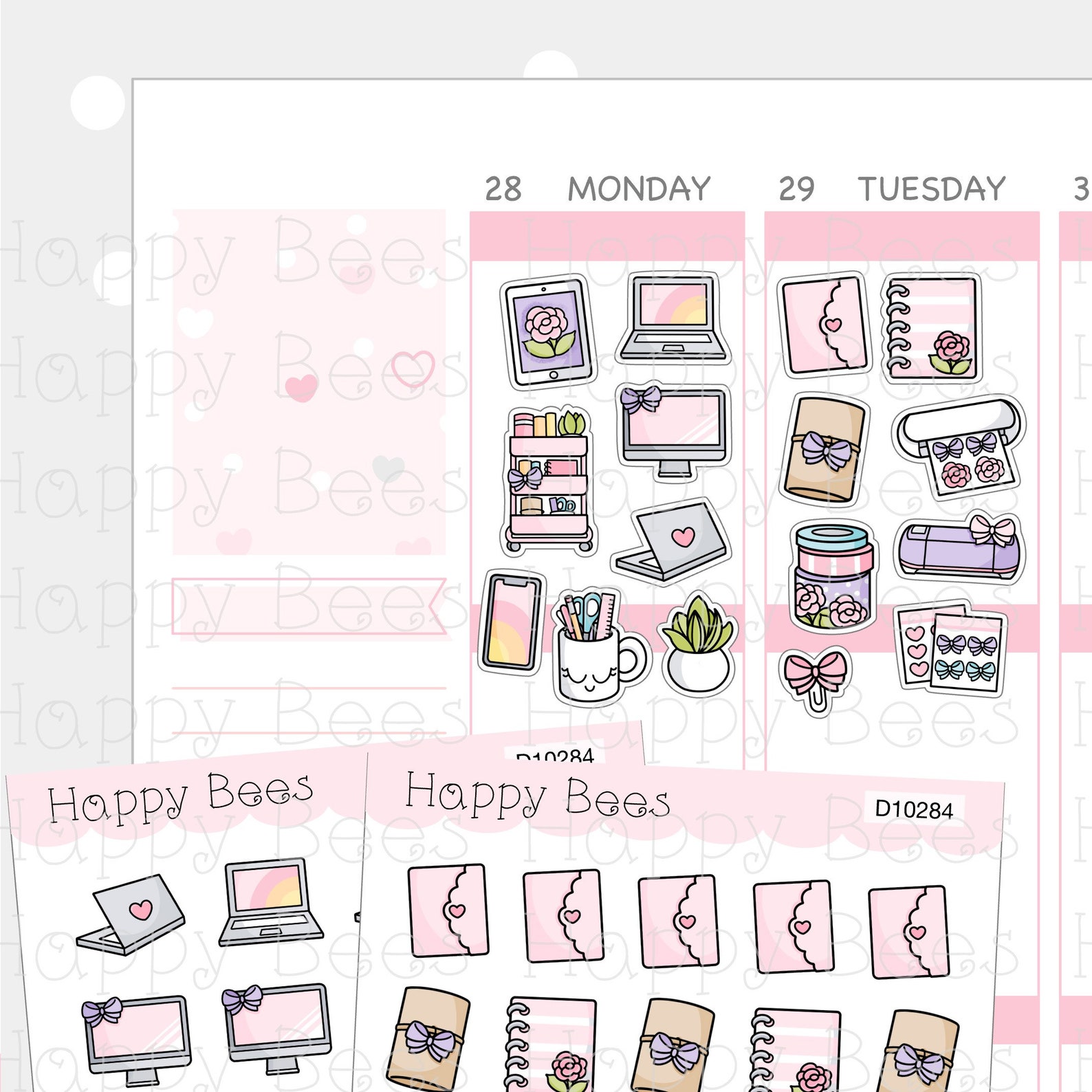 planning-doodles-printable-cute-stationery-planner-girl-etsy