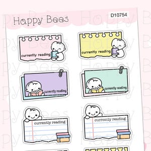 Lecture en cours pour mémo - Stickers planificateur mignons Hobonichi Cousin D10754