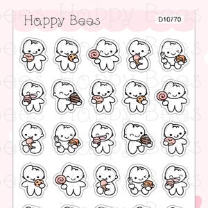Sweet Treats Doodles - Cute Deco Food Planner Stickers D10770