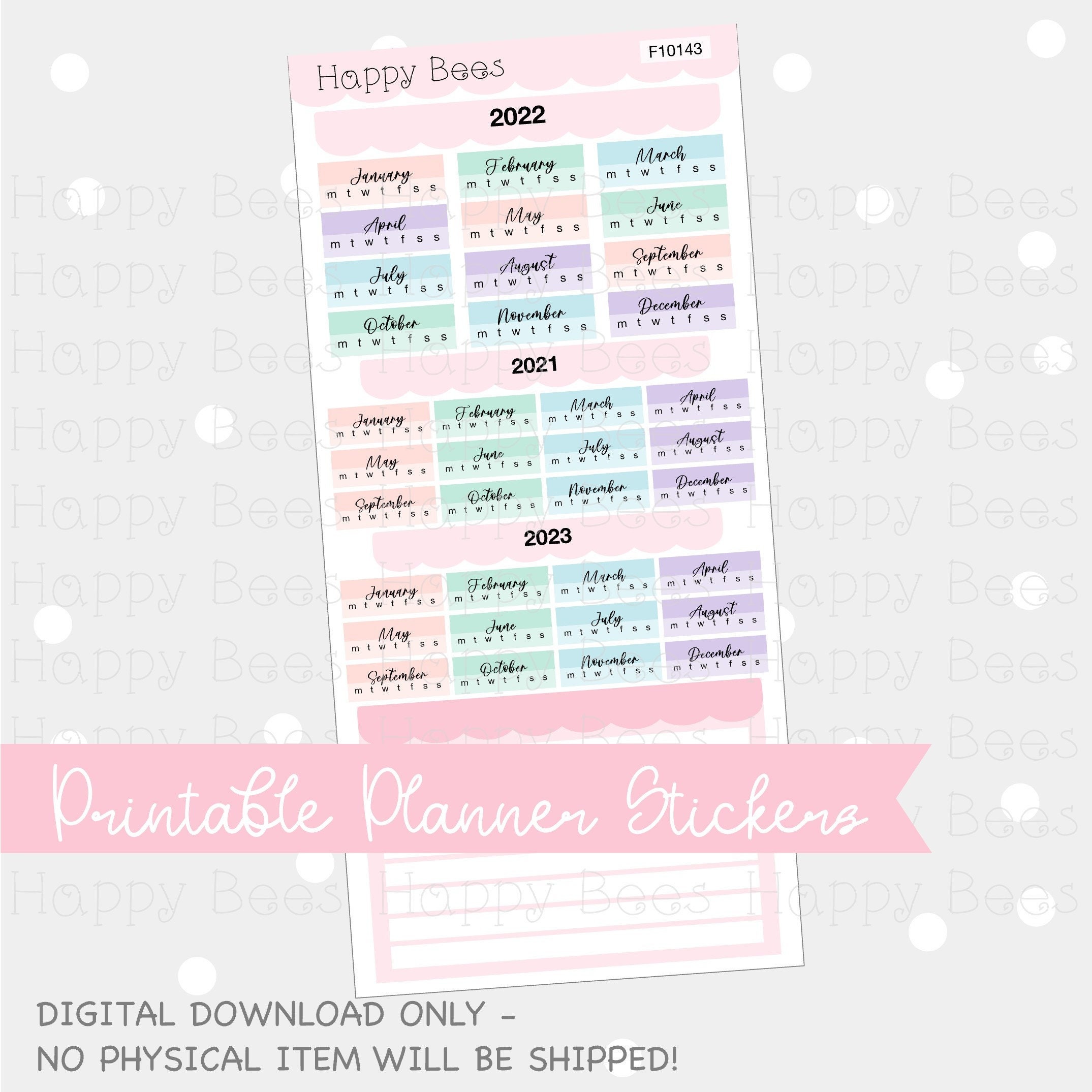 Calendrier Ffct 2023 2022 Year At A Glance Printable Functional Hobonichi Weeks | Etsy Denmark