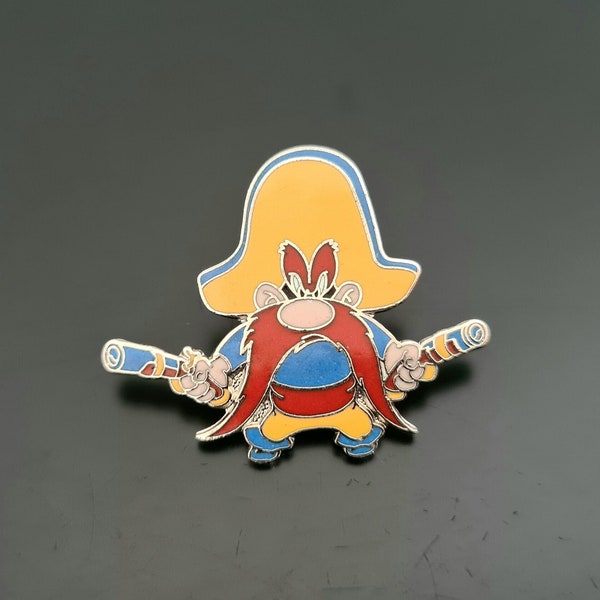 Vintage Warner Bros Yosemite Sam Enamel Pin Badge Cartoon Network 1998