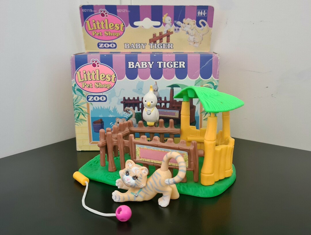 Vintage Littlest Pet Shop Zoo Baby Tiger 1993 Tonka With Boxed Etsy