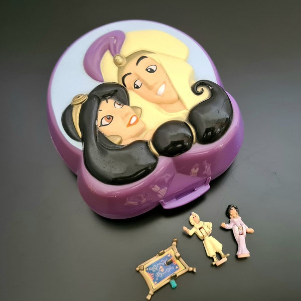 Vintage Bluebird Polly Pocket Disney Aladdin Playcase 1995 Complete