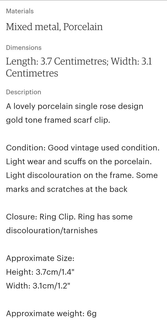 Vintage Porcelain Single Rose Design Gold Tone Fr… - image 9