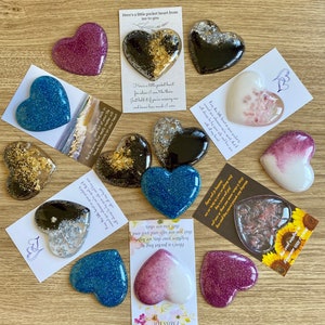 Resin pocket hug / pocket heart / resin heart / Mother’s Day / friendship gift / child gift / gift of love / just because / letterbox gift