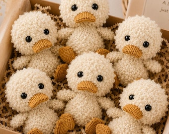 Modèle de caneton au crochet, jouet amigurumi pour bébé, animal de la ferme au crochet, décoration de chambre d'enfant (téléchargement PDF)