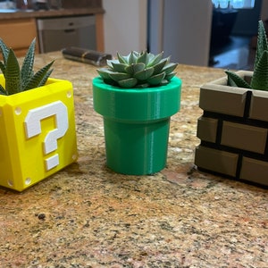 Mario Pots - 3D Printed; Nintendo gifts; Switch; Nerdy Home; Gift for Him; Gift for Her