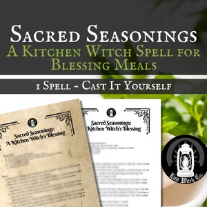 Kitchen Witch Coffee Blessing Spell: Printable Book of Shadows Page (PDF Download