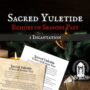 Yule Witch Incantation Gift for Yule Poem Home Decor Gift Yule Decoration for Wiccan Tradition Yule Book Page Spell Book of Shadows Page