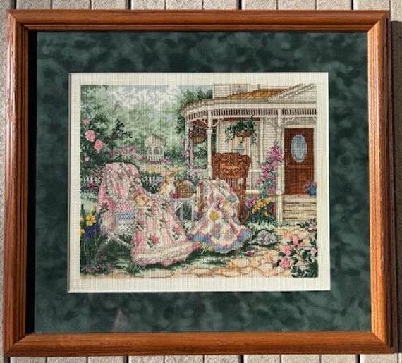 Framed Paula Vaughan Purr-fect Patterns Cross Stitch - Etsy