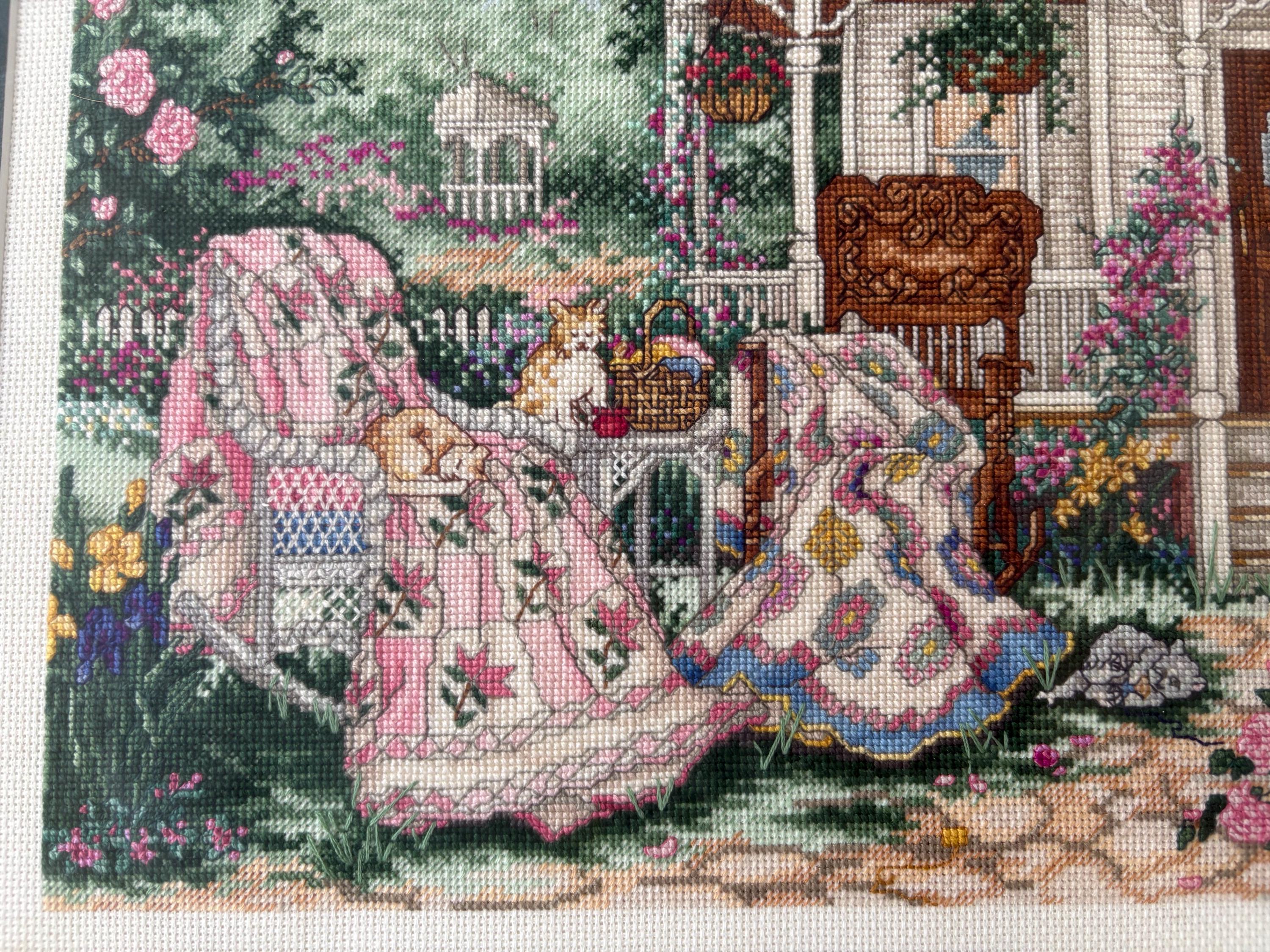Framed Paula Vaughan Purr-fect Patterns Cross Stitch - Etsy