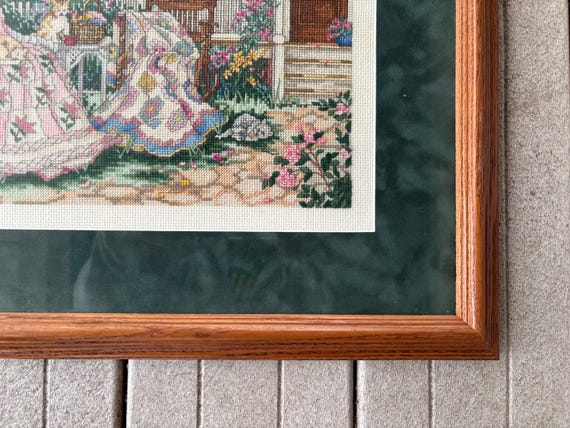 Framed Paula Vaughan Purr-fect Patterns Cross Stitch - Etsy