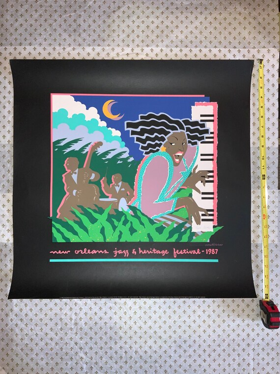 New Orleans Jazz and Heritage Festival 1987 Original Silkscreen by