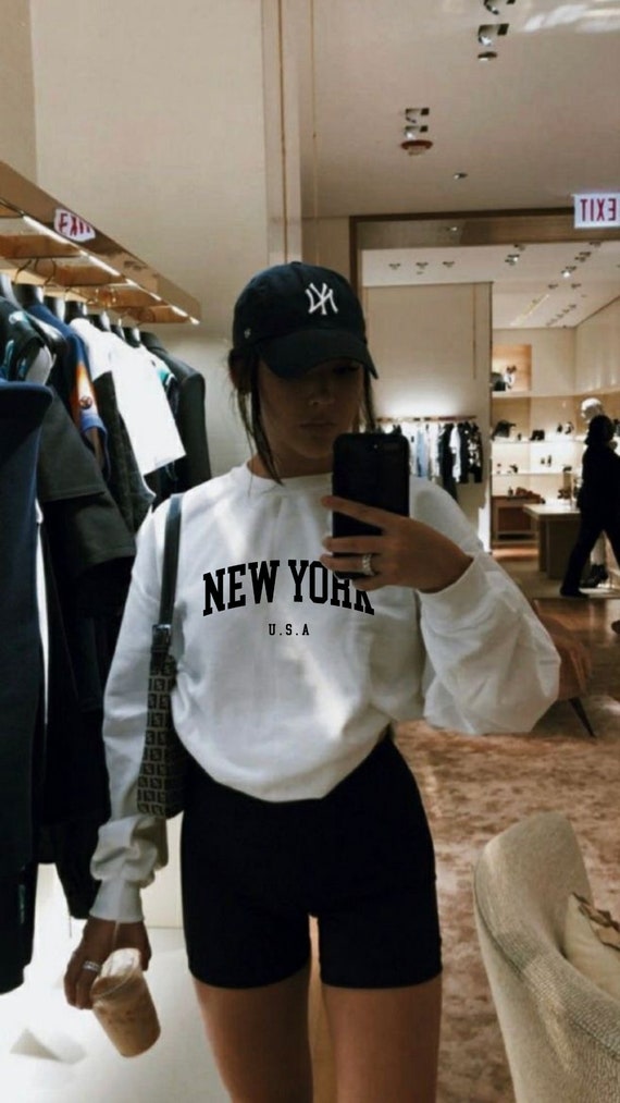 NEW YORK CITY Crewneck in Ash Grey & White Aesthetic Unisex - Etsy NEW YORK CITY Crewneck in Ash Grey & White Aesthetic Unisex - Etsy
