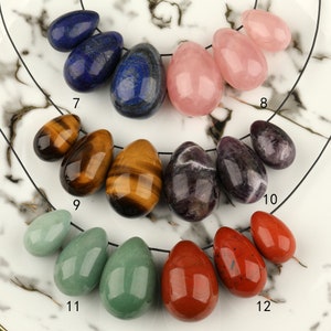 Crystal Eggs, Gemstone Egg Pendant, Healing Crystal, Meditation Crystal, Crystal Figurine, Homo Deco Egg Set, Palm Stone