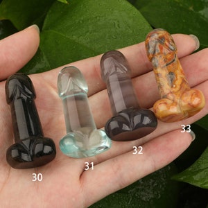 Phallus en pierre précieuse sculptée de 2 po. : amulette de fertilité, cadeau pour bâillonner l'enterrement de vie de jeune fille
