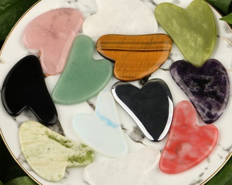 Handmade Crystal Gua Sha Tool: Natural Stone Facial Massage, 1 Piece