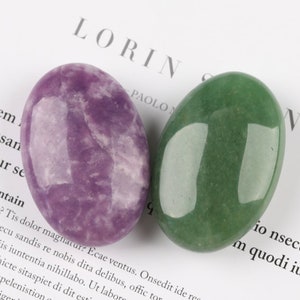 Oval Worry Stone: Handmade Healing Crystal Fidget (2.5&#39;&#39;)