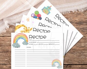Printable Kids Recipe Cards – 5 Fun & Cute Designs for Young Chefs ...