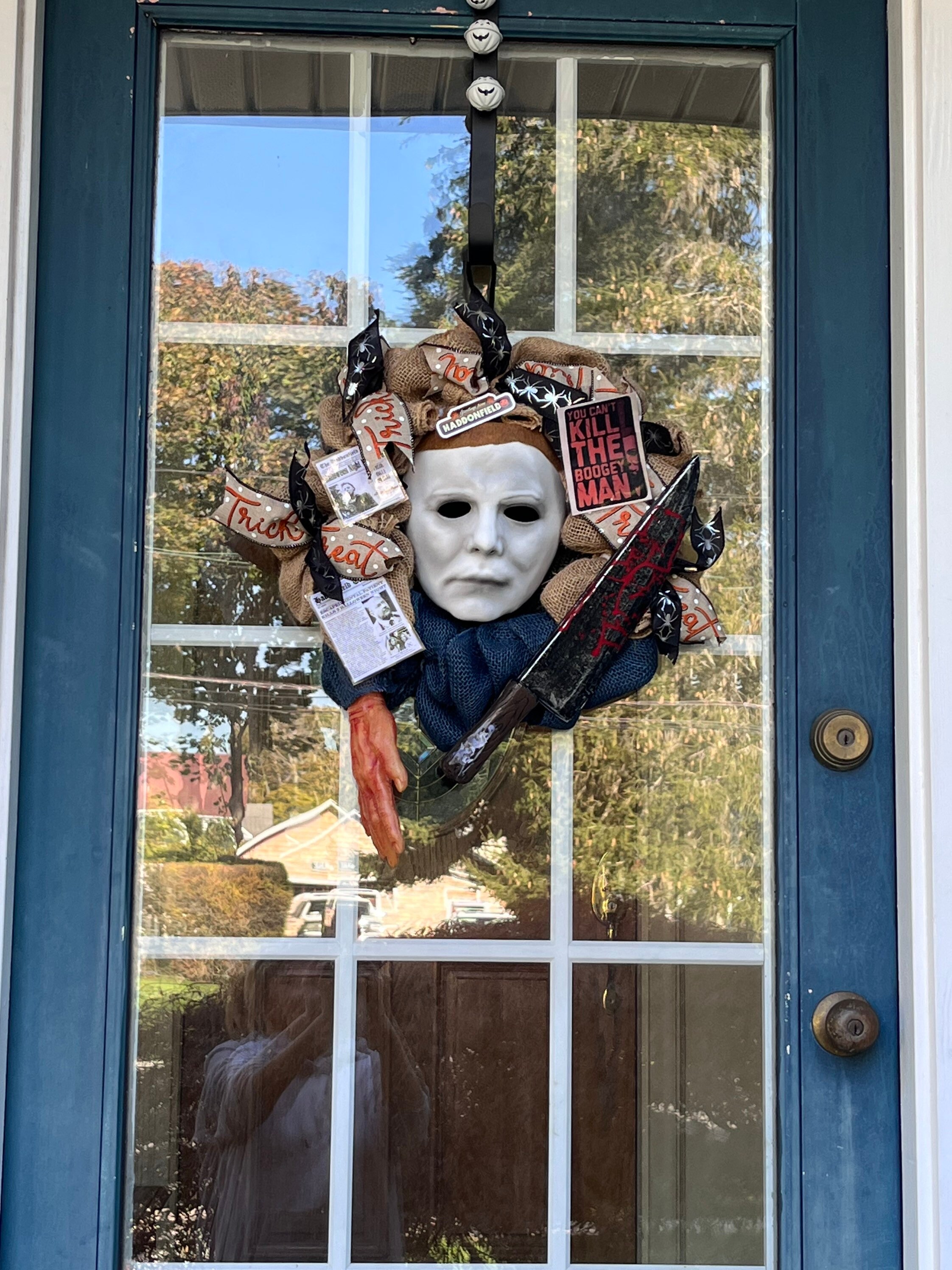 Michael Myers Wreath
 Handmade Michael Myers Wreath Halloween Wreath Etsy