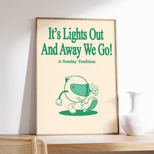 Retro Formula 1 poster | F1 merch | Formula 1 gift | Lights Out And Away We Go | Formula 1