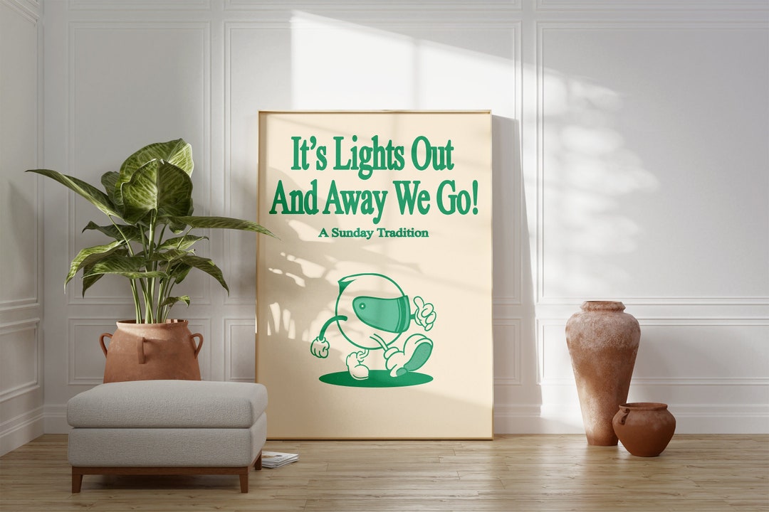 F1 Poster, Lights Out and Away We Go, F1 Wall Art, Retro Style Poster, Formula 1 Digital Print