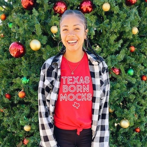 Christmas Shirt Mockup | 3001 Red T-shirt | Bella Canvas Red Shirt Mockup | Red Tee Mockup | Red Bella Canvas Tee | t-shirt model mockup